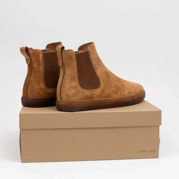 Gentle Souls Suede Chelsea Boots Cognac Brown Size 10 main image 5